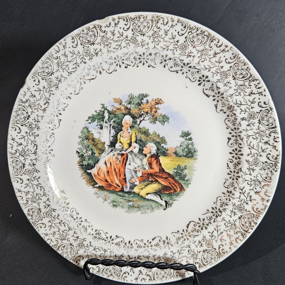 50s Courting Couple Cronin China Plate